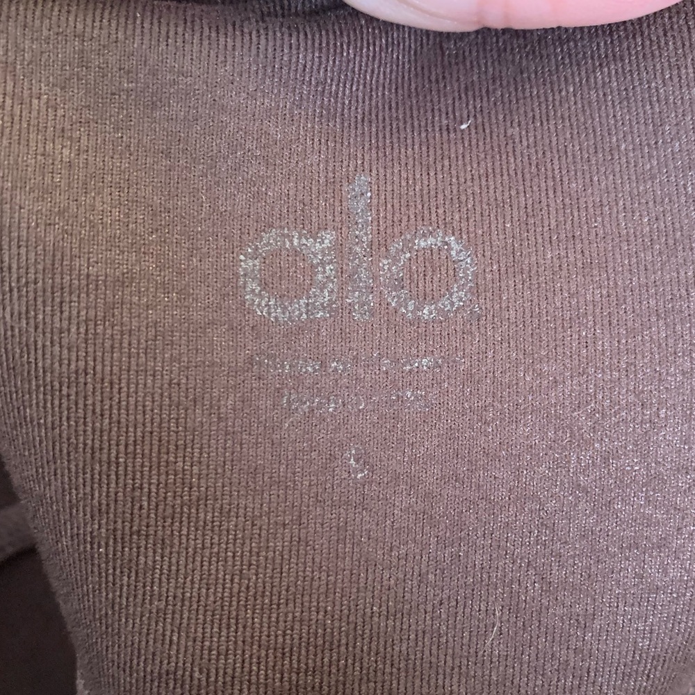 Alo Yoga Brown Goddess Leggings Size Small Smoothing Sweat Wicking Workout Gym - Picture 10 of 10